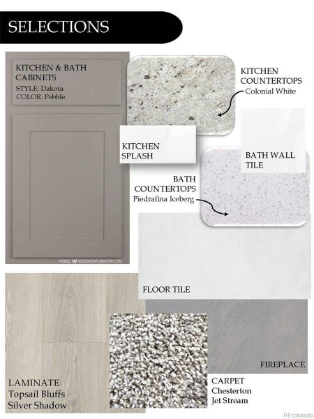 INTERIOR FINISH SELECTIONS.