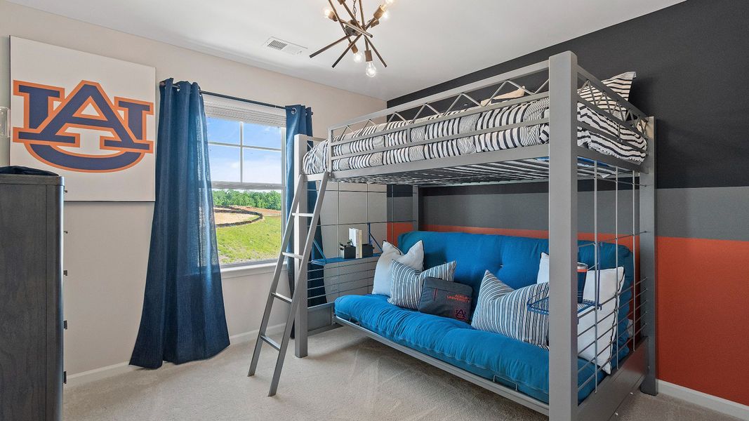 Representative furnished interior of a home built from the Reagan by DRB Homes in Towne Center, Hampton (Image 18).