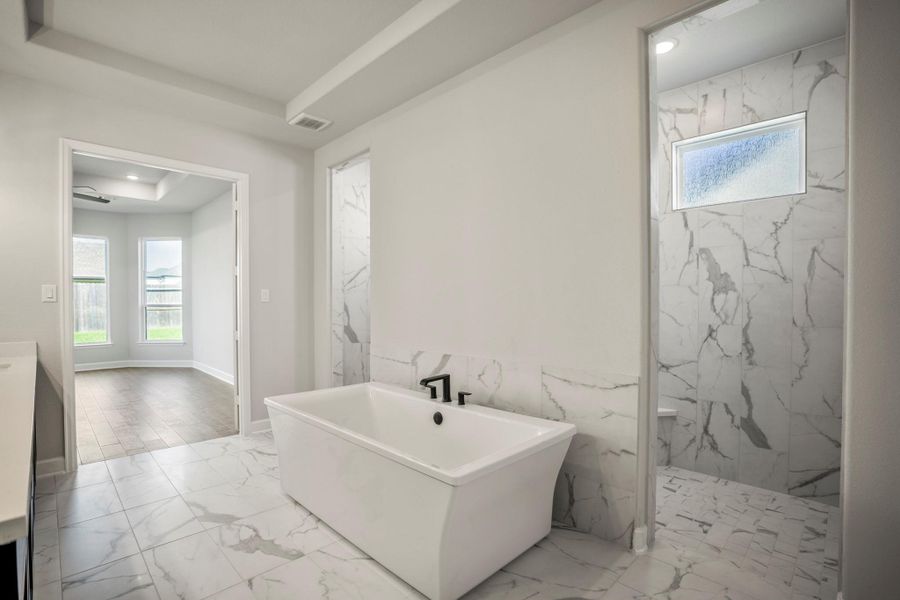 Furnished interior view inside a new home in Sienna 70′ Lots, Missouri City (Image 13).