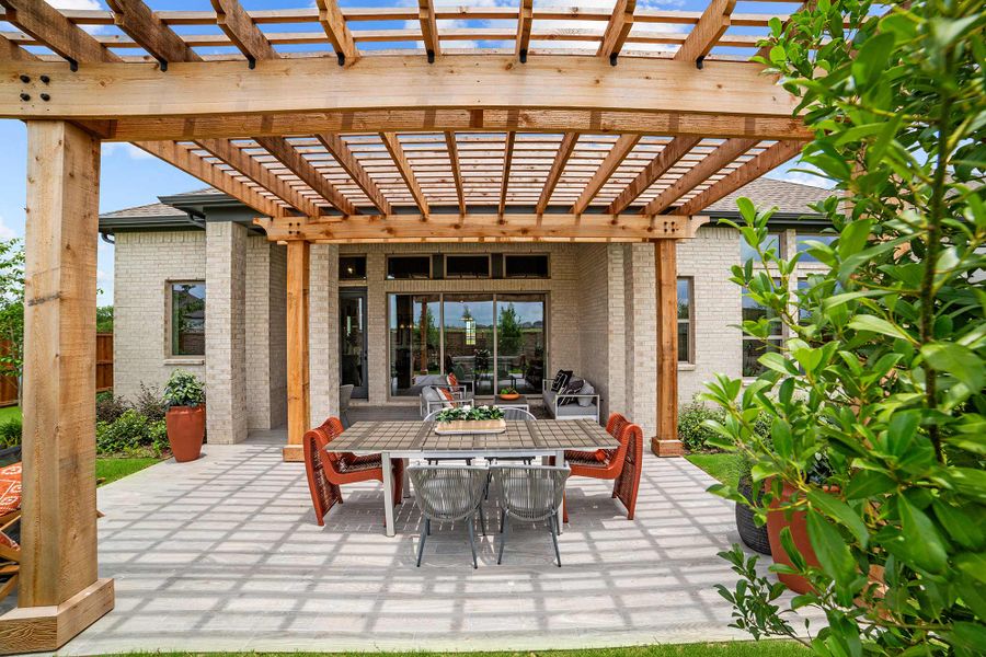 Representative exterior details of a home built from the The Caroline by David Weekley Homes in South Pointe Manor Series, Mansfield (Image 3).