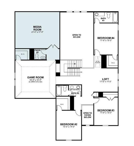 2D floor plan layout of this home in Edgewood, Leander, TX (Image 6). 2D floor plan layout of this home in Edgewood, Leander, TX (Image 6).