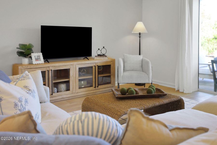 Furnished interior view inside a new home in Seminole Trace, Palm Coast (Image 34).