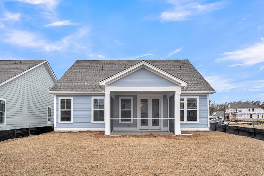 Exterior details and patio area of a home in High Point at Foxbank, Moncks Corner (Image 4).