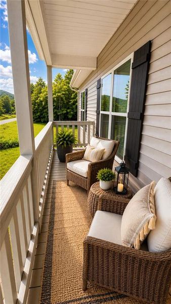 Exterior details and patio area of a home in , Blairsville (Image 14). Exterior details and patio area of a home in , Blairsville (Image 14).