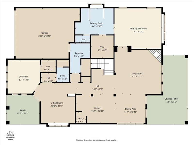2D floor plan layout of this home in Star Ranch, Godley, TX (Image 6).