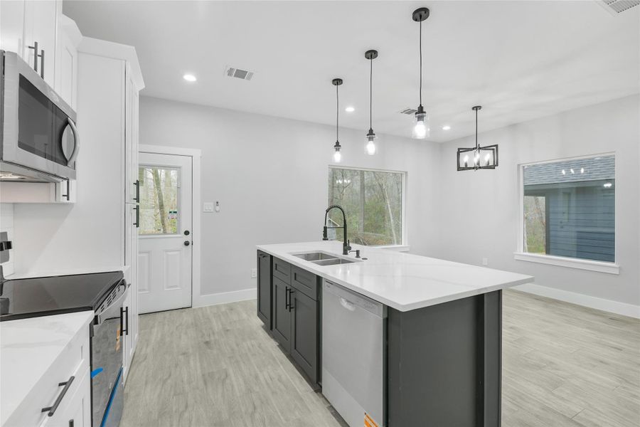 Furnished interior view inside a new home in , Willis (Image 7).