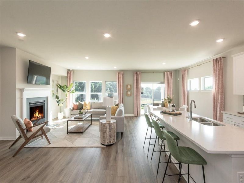 Furnished interior view inside a new home in Westmont Preserve, Powder Springs (Image 6).
