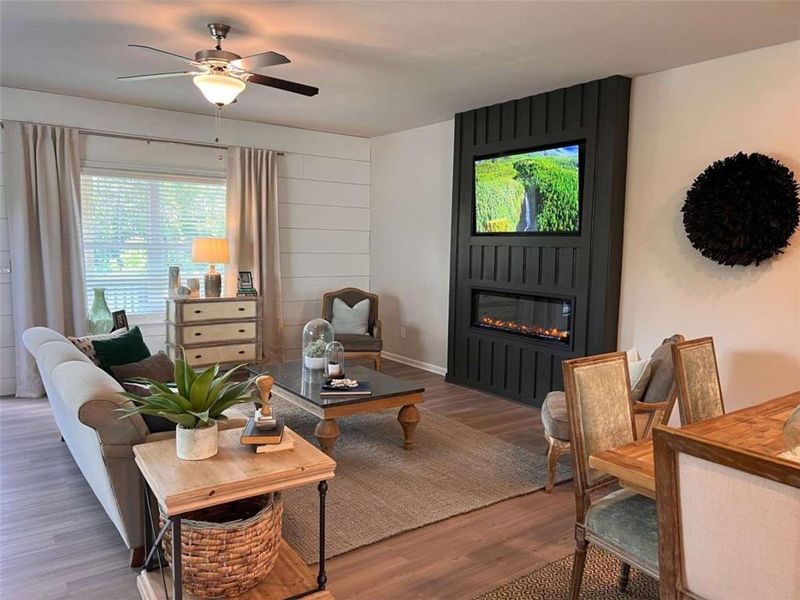 Furnished interior view inside a new home in Nickel Creek at Newnan Crossing, Newnan (Image 4).