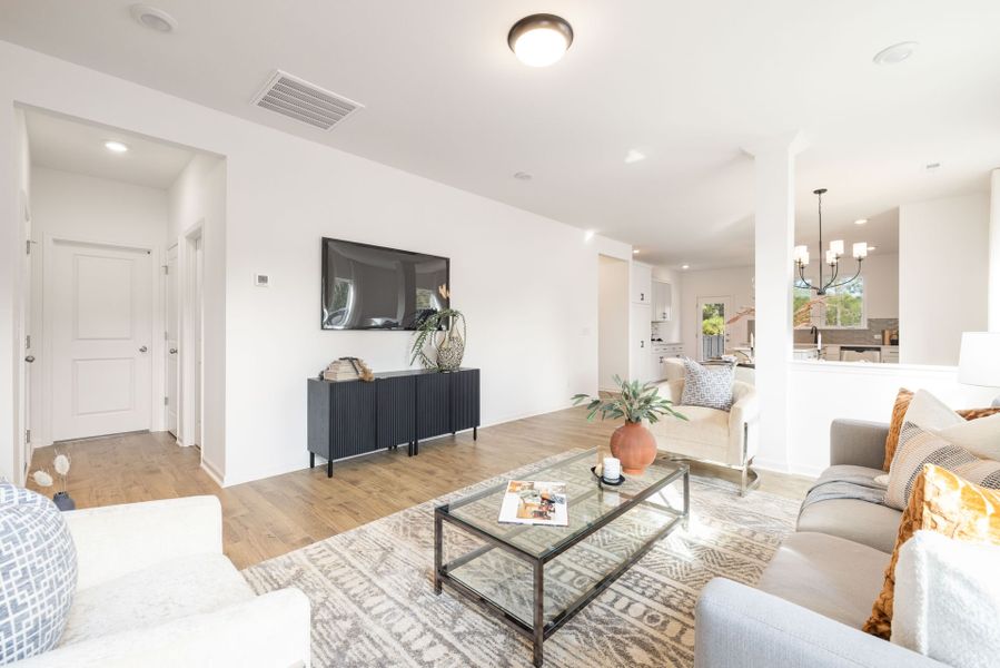 Representative furnished interior of a home built from the TA1600 by True Homes in Stonebridge Fairways, Monroe (Image 9). Representative furnished interior of a home built from the TA1600 by True Homes in Stonebridge Fairways, Monroe (Image 9).
