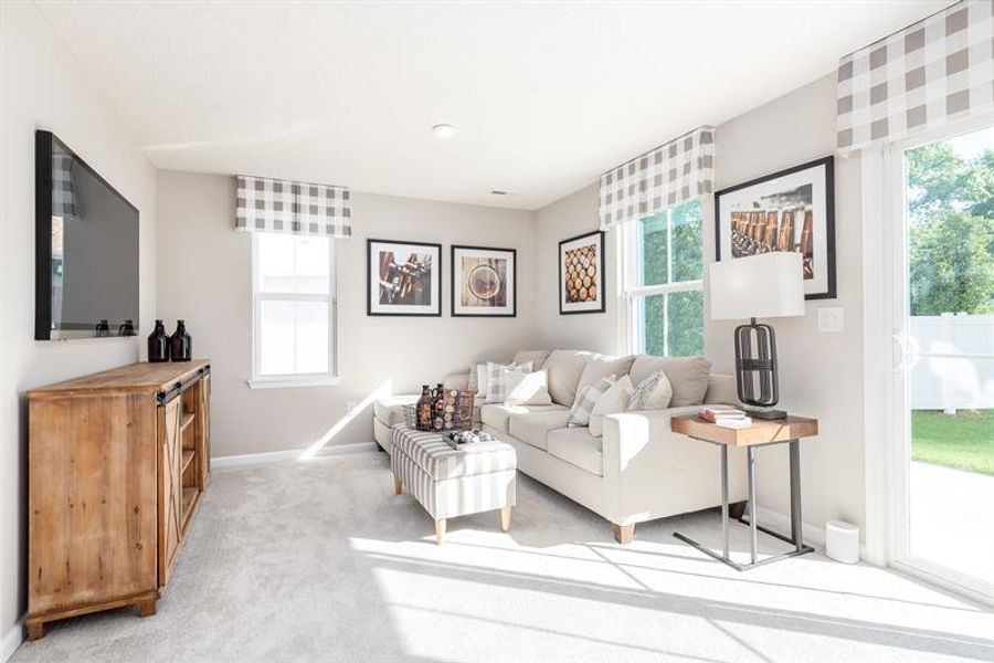 Representative furnished interior of a home built from the Beethoven by Ryan Homes in The Towns at Millwood, Charlotte (Image 9).