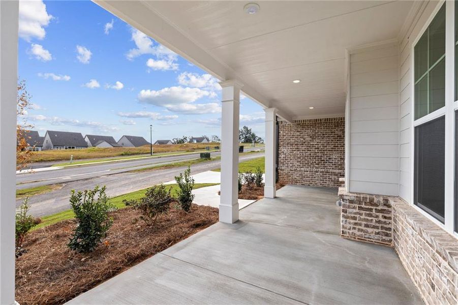 Exterior details and patio area of a home in The Estates at Gainesville Township, Gainesville (Image 11).