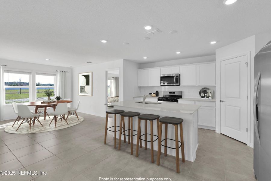 Furnished interior view inside a new home in Wells Landing, Jacksonville (Image 13). Furnished interior view inside a new home in Wells Landing, Jacksonville (Image 13).