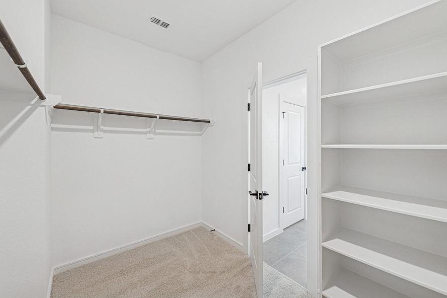 Primary walk-in closet (*Photo not of actual home and used for illustration purposes only.)