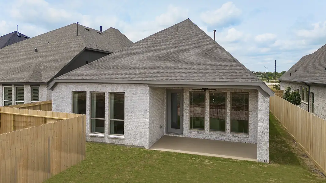 Exterior details and patio area of a home in Harvest Green, Richmond (Image 3).