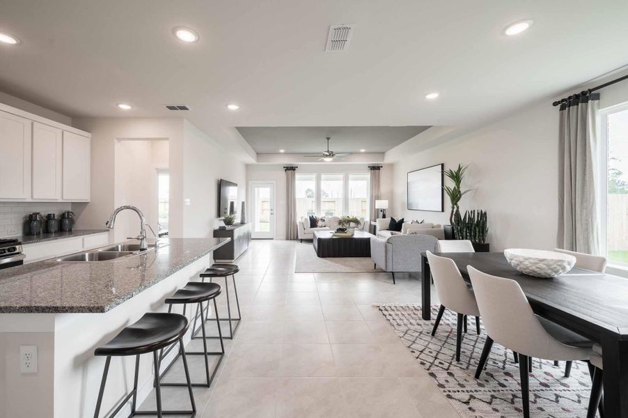 Furnished interior view inside a new home in Mason Woods, Cypress (Image 4).