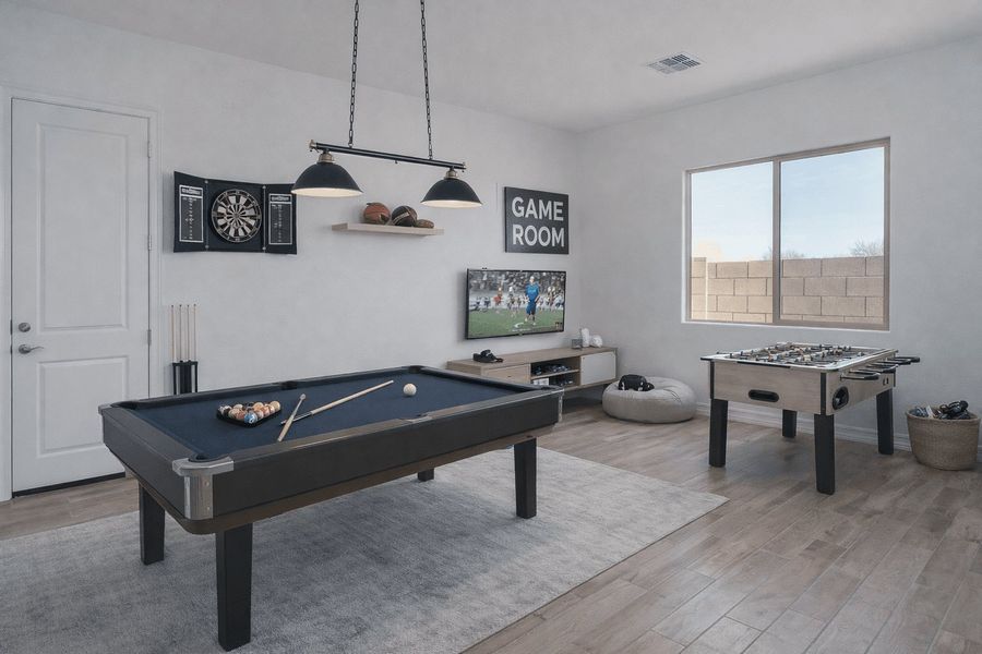 Furnished interior view inside a new home in Harmony at Montecito in Estrella, Goodyear (Image 15).