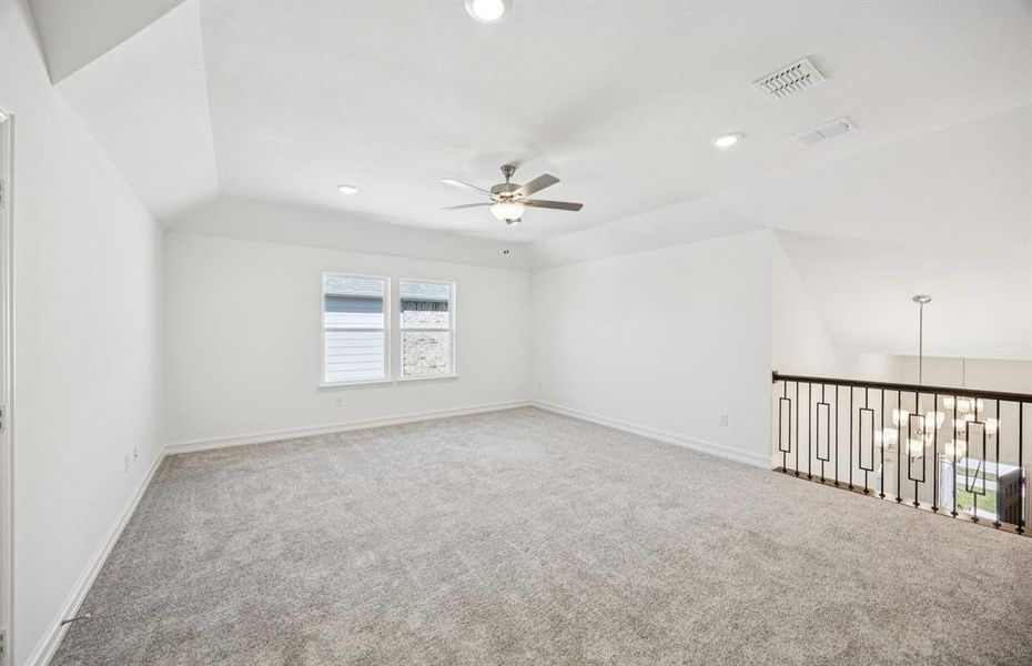 Spacious game room on second level Spacious game room on second level