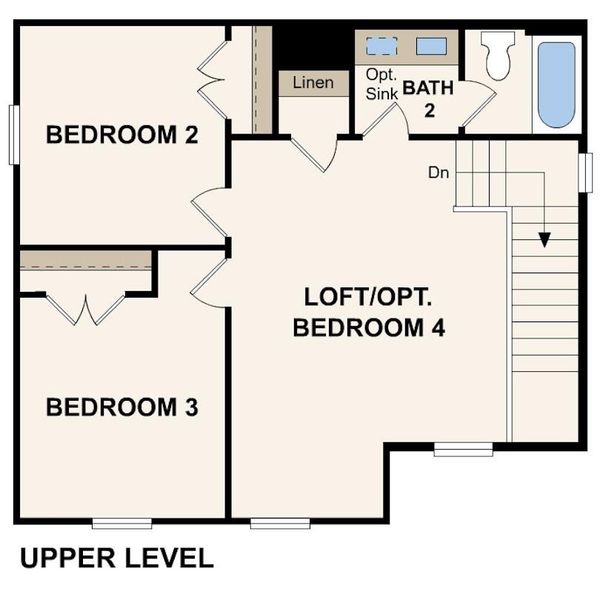 2D floor plan layout of this home in Meadow Creek Village, Locust, NC (Image 3).