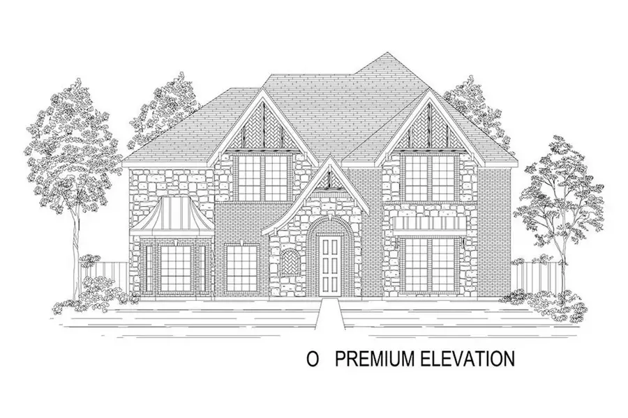 Representative rendering of the exterior for the Brentwood 3R (w/Media) by First Texas Homes (Image 17).