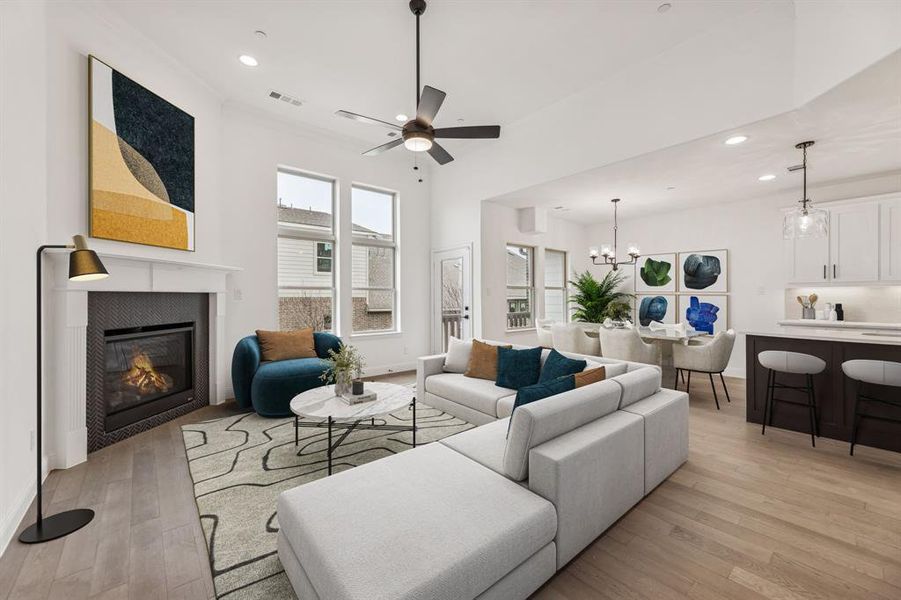 Furnished interior view inside a new home in , Lewisville (Image 12). Furnished interior view inside a new home in , Lewisville (Image 12).