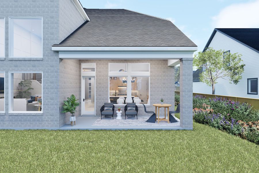 Representative exterior details of a home built from the The Derek by David Weekley Homes in Whyburn Manor Series, Flower Mound (Image 3). Representative exterior details of a home built from the The Derek by David Weekley Homes in Whyburn Manor Series, Flower Mound (Image 3).