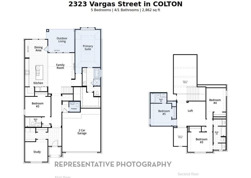 2D floor plan layout of this home in COLTON: 50ft. lots, Todd Mission, TX (Image 2).