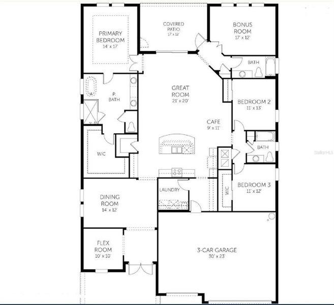 2D floor plan layout of this home in Seaire, Parrish, FL (Image 5). 2D floor plan layout of this home in Seaire, Parrish, FL (Image 5).