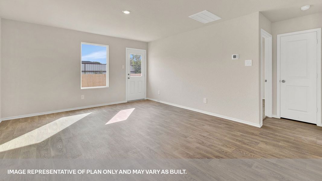 Representative unfurnished interior of a home built from the The Graham by D.R. Horton in Spring Valley, New Braunfels (Image 15). Representative unfurnished interior of a home built from the The Graham by D.R. Horton in Spring Valley, New Braunfels (Image 15).