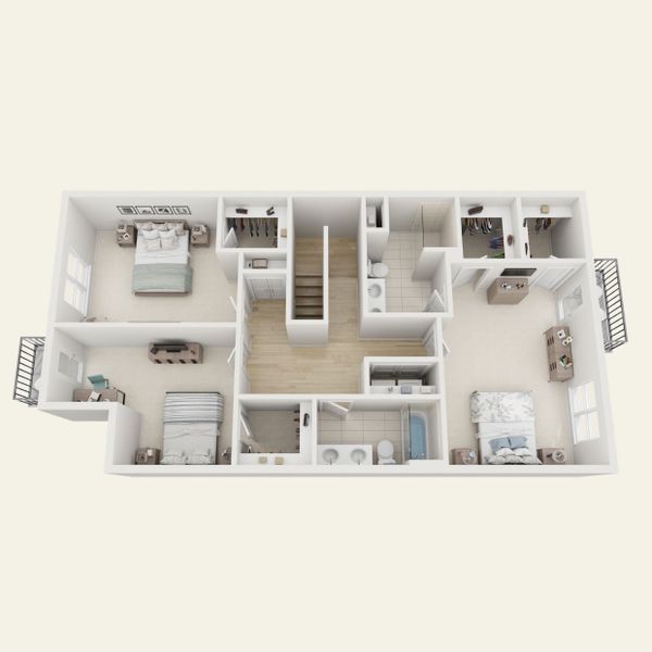 2D floor plan layout for the Centreville by DiVosta in The Reserve at Tequesta, Tequesta, FL (Image 4).