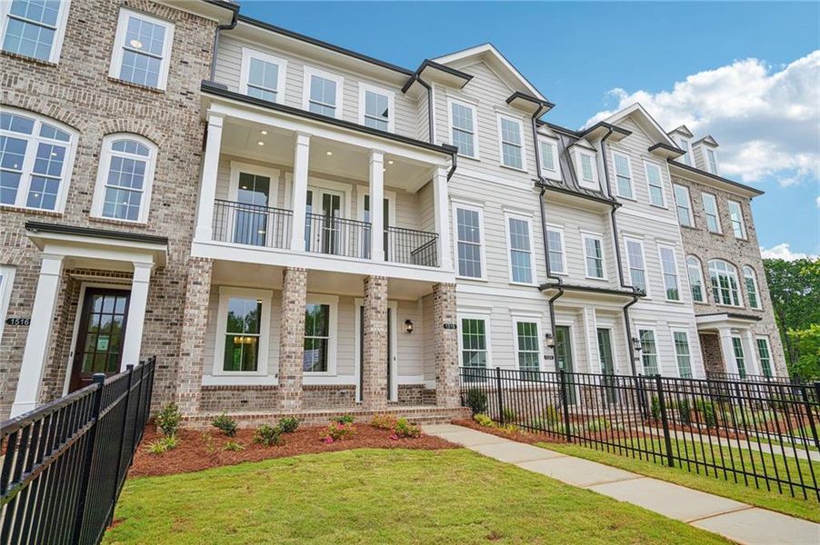 Front exterior of a new home in Waterhaven, Cumming, GA, highlighting curb appeal (Image 25).
