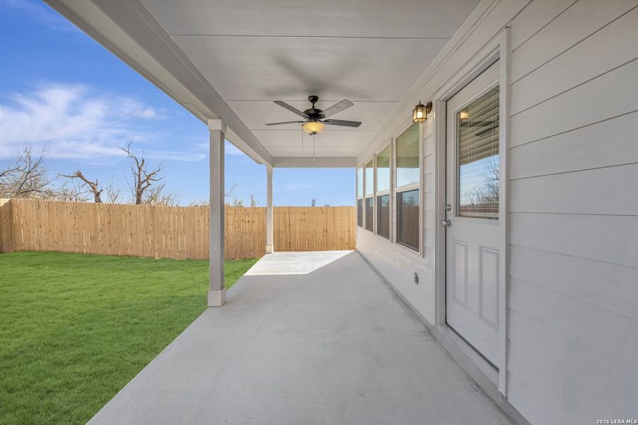 Exterior details and patio area of a home in Greenspoint Heights, Seguin (Image 21).
