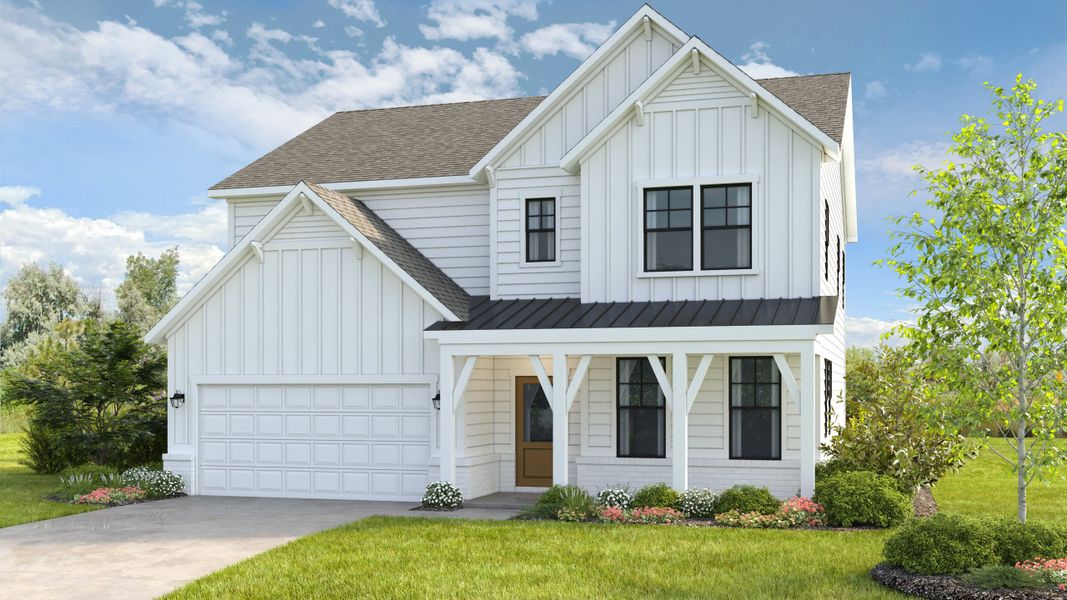 Representative exterior photo of a completed home built from the Ingram by Taylor Morrison in Dreycott, Lawrenceville, GA (Image 15).