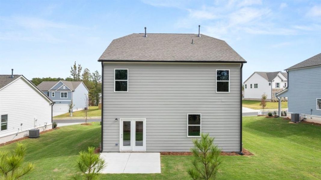 Exterior details and patio area of a home in Parkside at Carter Grove, Cartersville (Image 26).
