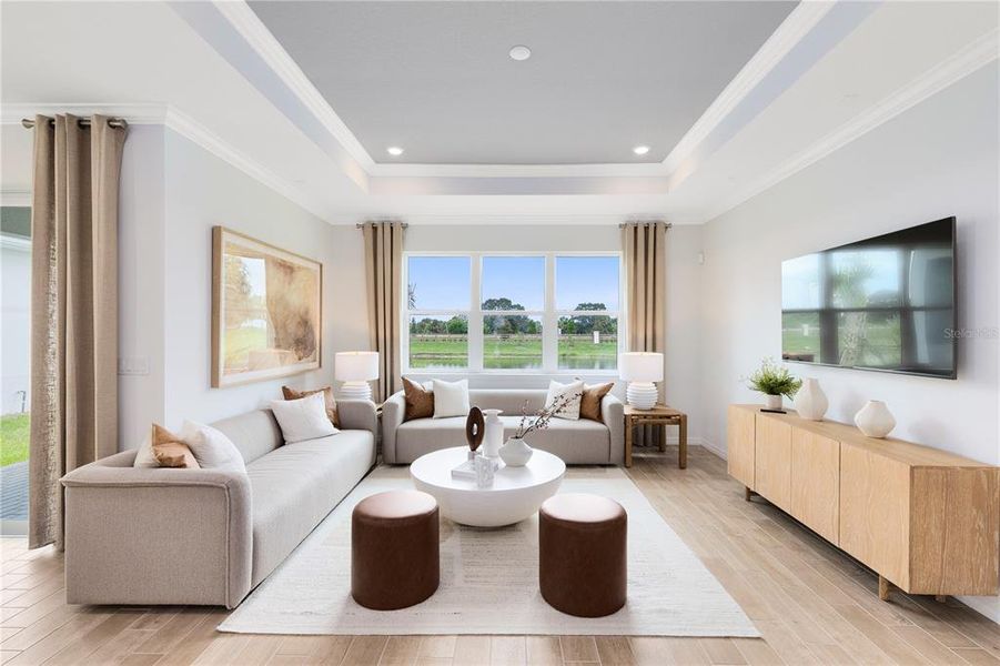 Furnished interior view inside a new home in Sunrise Estates, West Melbourne (Image 13).