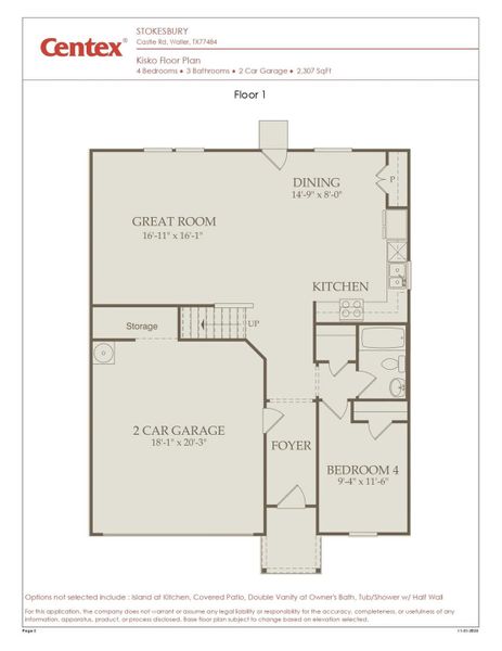 2D floor plan layout of this home in Stokesbury, Waller, TX (Image 3).