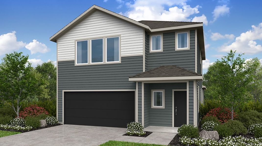 Representative exterior photo of a completed home built from the Merlin by Taylor Morrison in Turner's Crossing 45s, Buda, TX (Image 5).