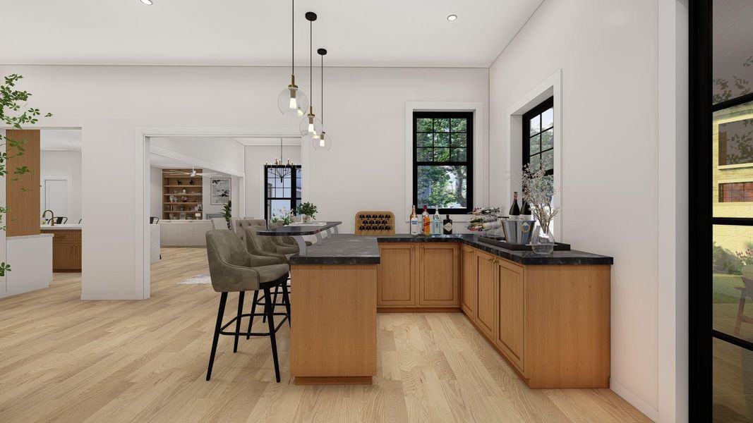 Wet Bar These are Pre-Build Renderings, the home will vary from this photo.