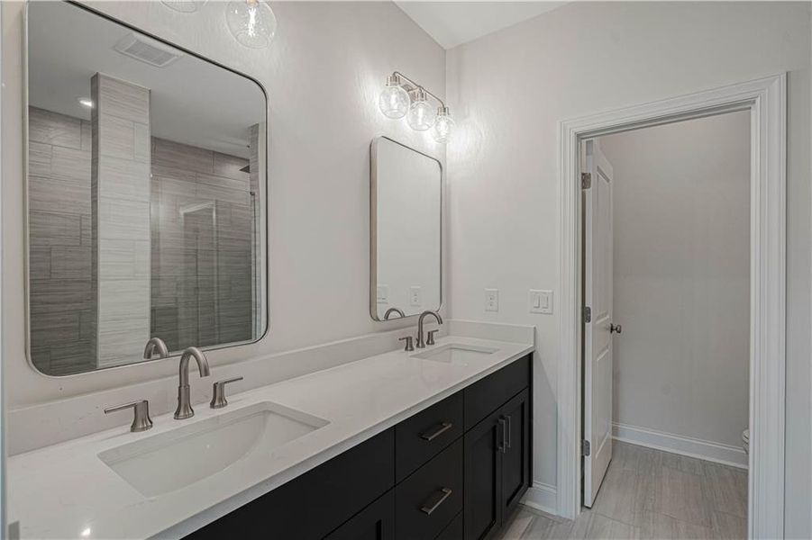 Furnished interior view inside a new home in Ward's Crossing Townhomes, Johns Creek (Image 18).