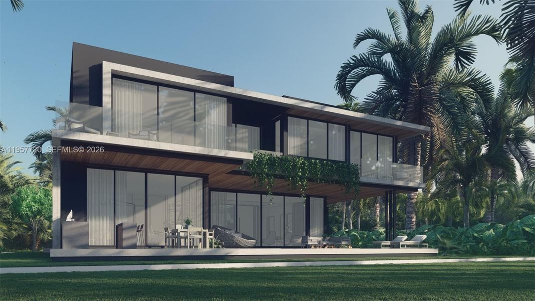 Front exterior of a new home in , Miami Beach, FL, highlighting curb appeal (Image 8). Front exterior of a new home in , Miami Beach, FL, highlighting curb appeal (Image 8).