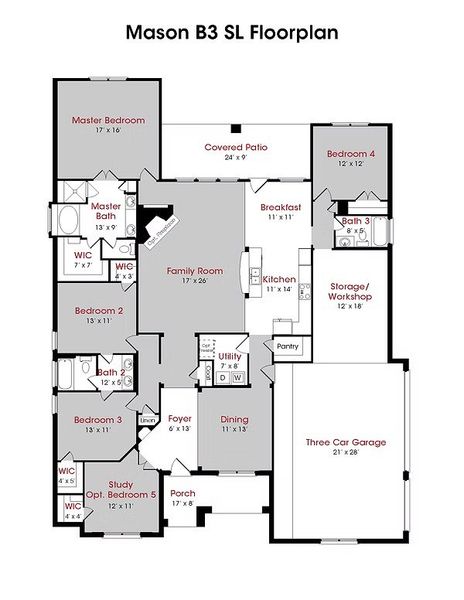 2D floor plan layout of this home in Deer Pines, Conroe, TX (Image 2). 2D floor plan layout of this home in Deer Pines, Conroe, TX (Image 2).