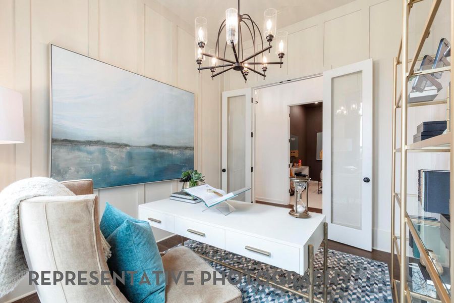 Furnished interior view inside a new home in Wolf Ranch, Georgetown (Image 18).