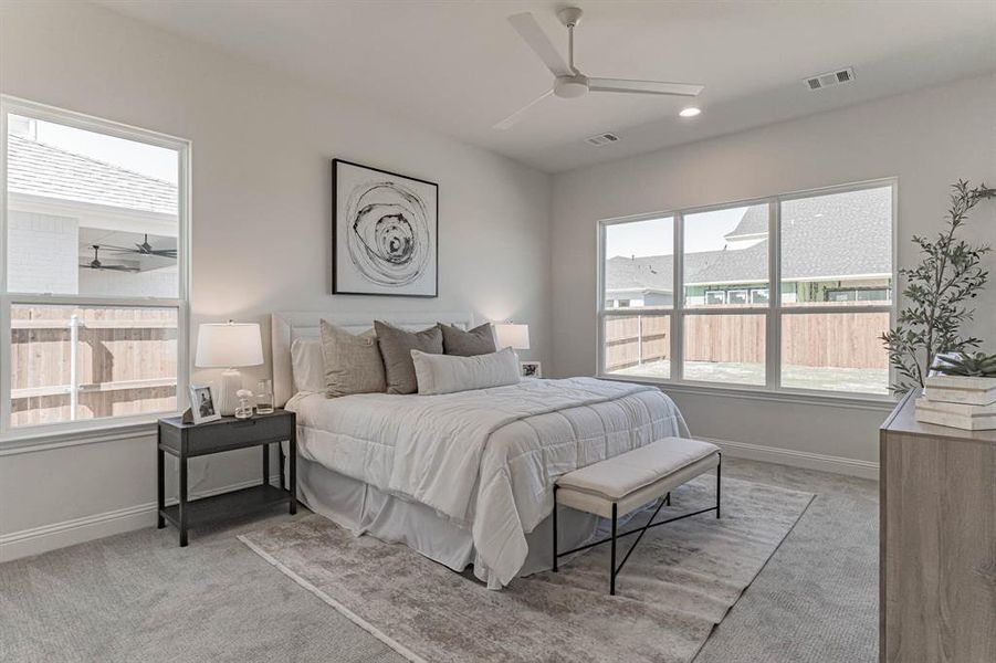 Furnished interior view inside a new home in The Lakes at Parks of Aledo, Aledo (Image 27). Furnished interior view inside a new home in The Lakes at Parks of Aledo, Aledo (Image 27).