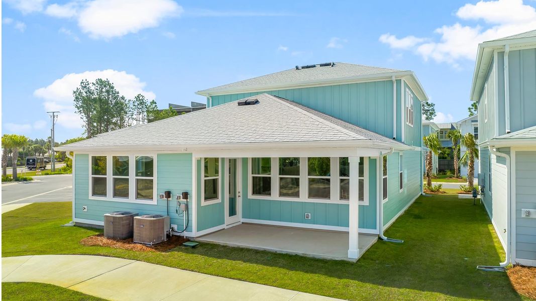 Exterior details and patio area of a home in Parkside, Santa Rosa Beach (Image 11).