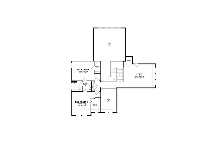 2D floor plan layout for the Bastrop by Beazer Homes in Legacy: Hilltop Collection, League City, TX (Image 9). 2D floor plan layout for the Bastrop by Beazer Homes in Legacy: Hilltop Collection, League City, TX (Image 9).