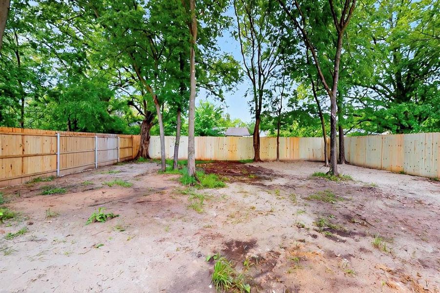 View of yard with a fenced backyard View of yard with a fenced backyard