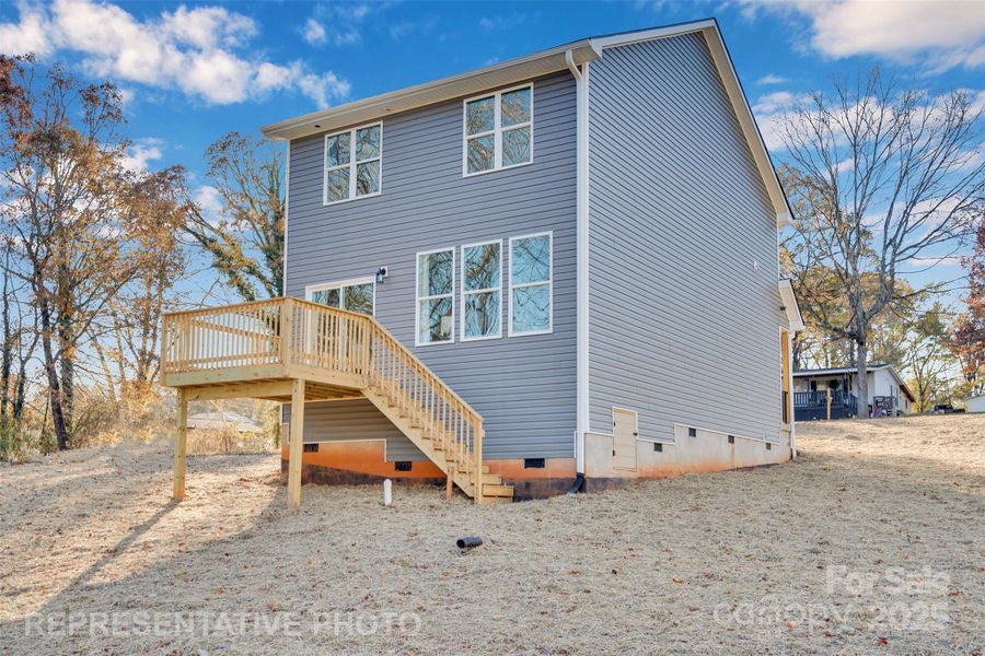 Back of home - representative photo