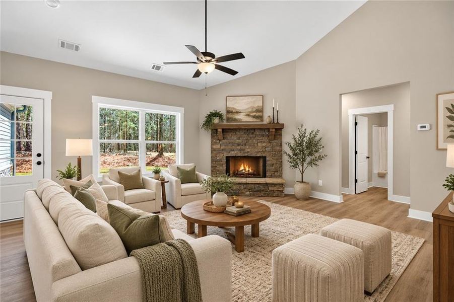 Furnished interior view inside a new home in , Rockmart (Image 8).