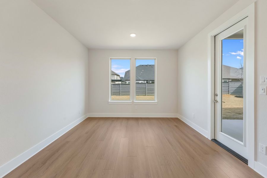 Spacious, unfurnished interior of a new home in Union Park, Little Elm (Image 23). Spacious, unfurnished interior of a new home in Union Park, Little Elm (Image 23).