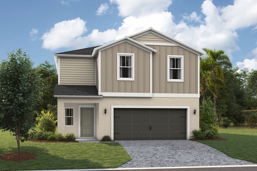 Representative exterior photo of a completed home built from the Azure by Casa Fresca Homes in Pasadena Ridge, Zephyrhills, FL (Image 2).