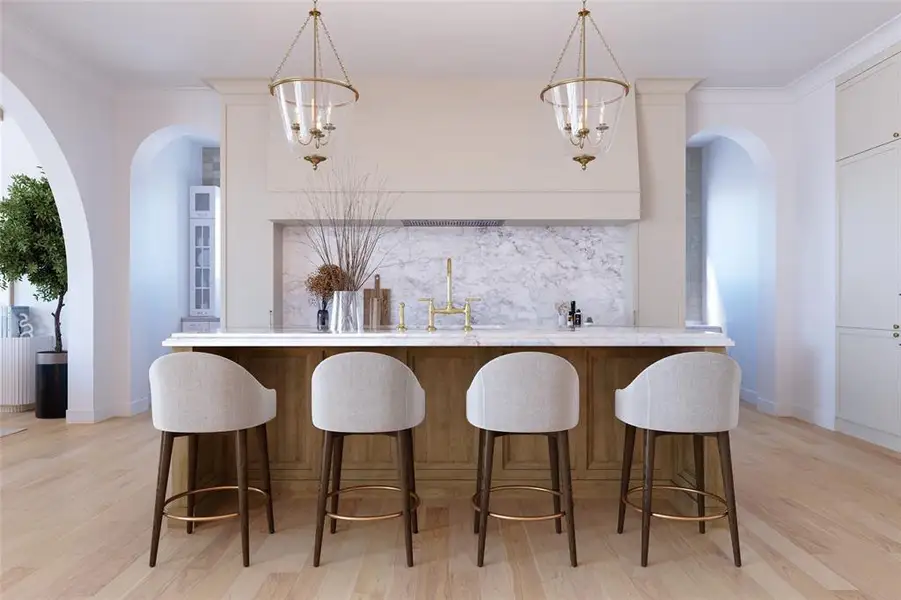 Furnished interior view inside a new home in , Dallas (Image 4).